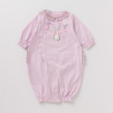 小花柄ハートウサギ2WAYオール