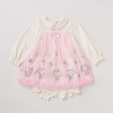 【人気商品再入荷】【直営店で取り扱い無し】チュールフラワー刺しゅうワンピース×ブルマセット