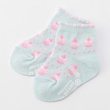 【人気商品再入荷】【直営店で取り扱い無し】カップケーキ柄ソックス【日本製】