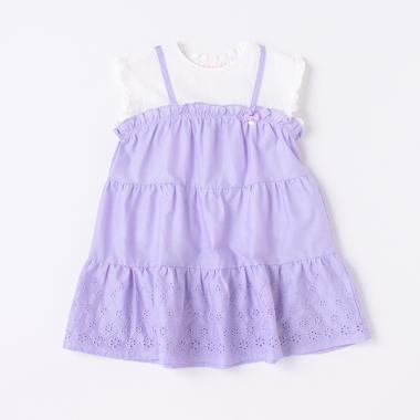 【人気商品再入荷】【直営店で取り扱い無し】裾刺しゅうレイヤードワンピース