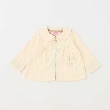 【人気商品再入荷】【直営店で取り扱い無し】ウサギ耳カットソー　ジップカーディガン