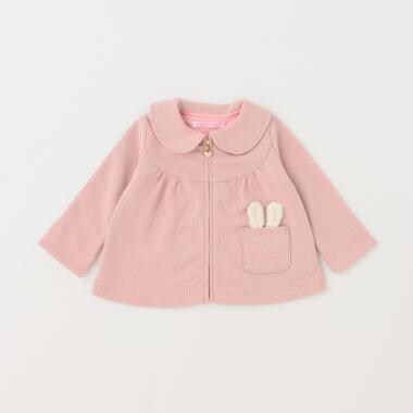 【人気商品再入荷】【直営店で取り扱い無し】ウサギ耳カットソー　ジップカーディガン