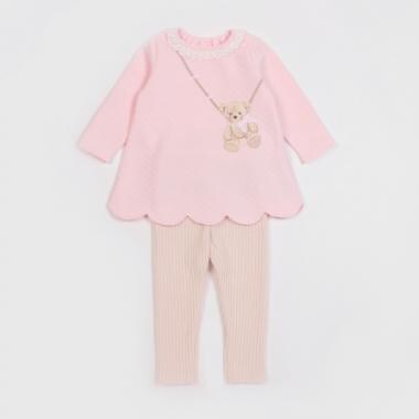 【人気商品再入荷】【直営店で取り扱い無し】クマポシェット風長袖Ｔシャツ＆レギンスセット