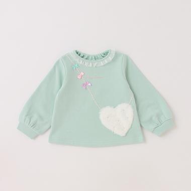 【人気商品再入荷】【直営店で取り扱い無し】ハートポシェット風トレーナー