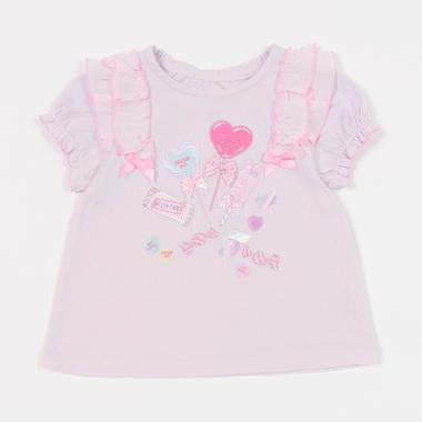 【人気商品再入荷】【直営店で取り扱い無し】キャンディフリル半袖Ｔシャツ