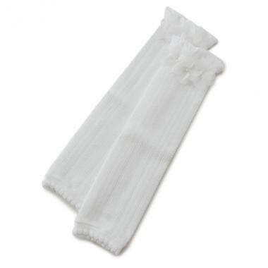 お花フリルレッグウォーマー