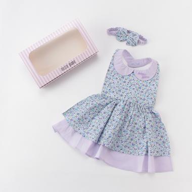 オリジナルギフトボックスつき花柄エプロン＆ヘアバンドセット