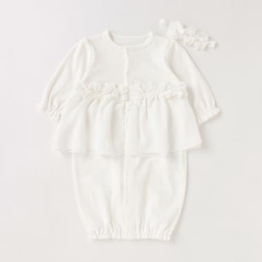 花モチーフ2wayオール＆ヘアバンドセット