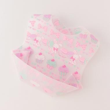 ウサギスウィーツ柄お食事スタイ 【日本製】