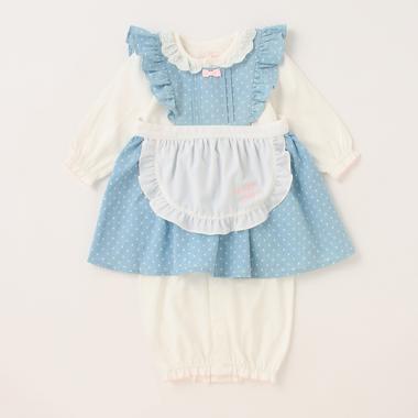 メイド風エプロンつき2wayオール