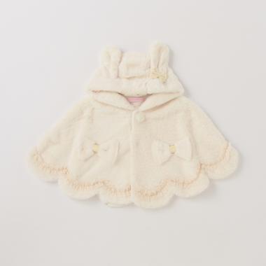 うさ耳　フェイクファーケープ