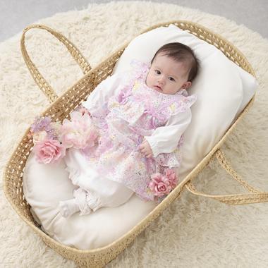 花柄レースエプロンつき　2wayオール