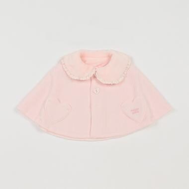 キルトジャガード・ボア　リバーシブルケープ