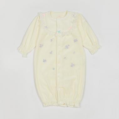 花刺しゅうベロア　レース　2wayオール