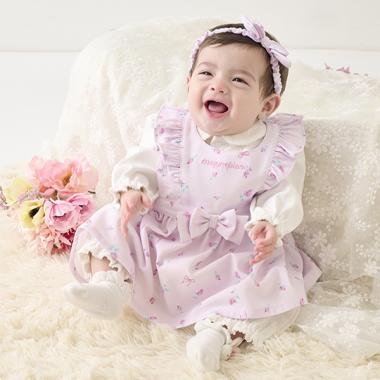 【BOX付】ローズつぼみ柄エプロン＆ヘアバンドセット