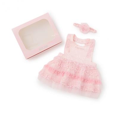 【BOX付】チュールレースエプロン＆ヘアバンドセット