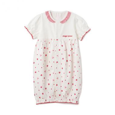 いちご柄　半袖2wayオール