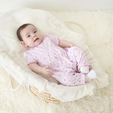 いちご柄　半袖2wayオール