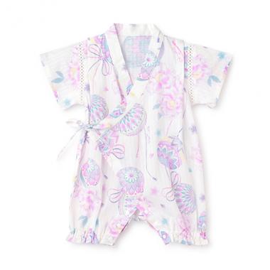 手毬フラワー柄　甚平オール