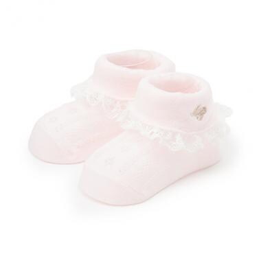 レースロゴ刺しゅうソックス