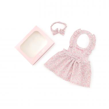 【BOX付】リトルフラワー柄エプロン＆ヘアバンドセット