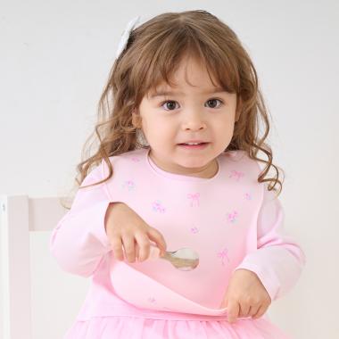 バラ柄　シリコンお食事スタイ