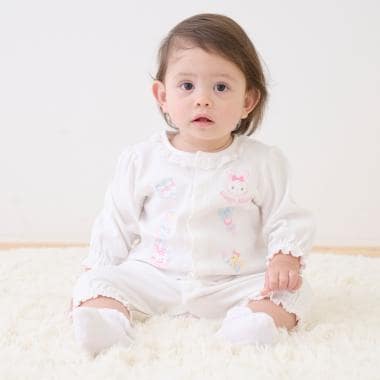 うさぎ刺繍2wayオール