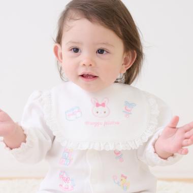 うさぎ刺繍　スタイ