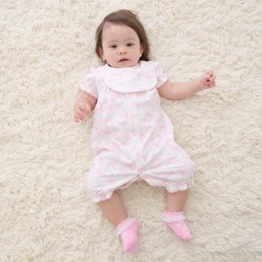 【BOX付】リボン柄半袖2wayオール＆スタイセット