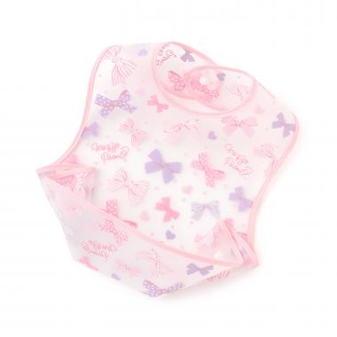 リボン柄　お食事スタイ【日本製】