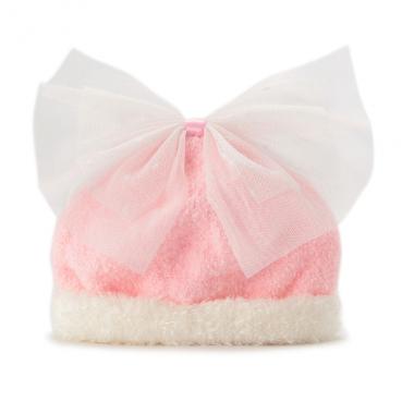 チュールリボンマシュマロニット帽