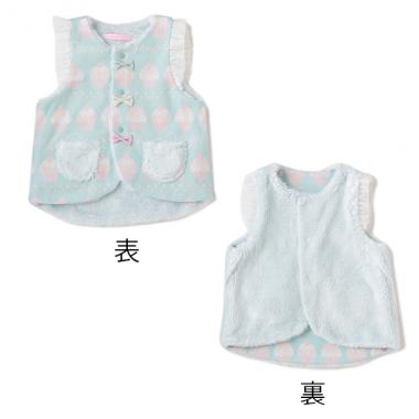 リバーシブル カップケーキ柄ベスト