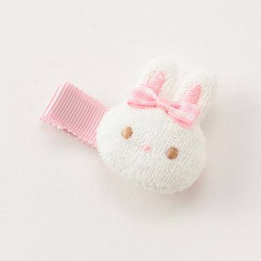 ウサギのマスコットつきヘアクリップ