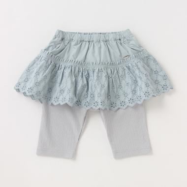 刺しゅう6分丈スカッツ