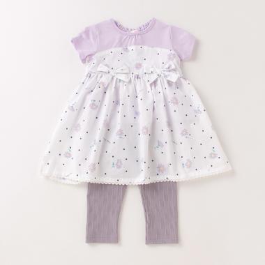 マーガレット柄ワンピース＆レギンスSET