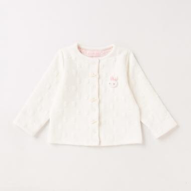 ウサギマスコットつきカーディガン