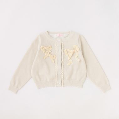 リボンニットカーディガン