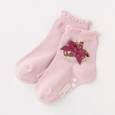 【ベビーサイズ】 クマチャンクルーソックス 【日本製】