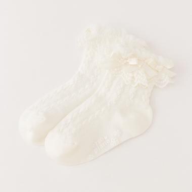 【ベビーサイズ】 レースハートフロートソックス 【日本製】