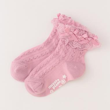 【ベビーサイズ】 レースハートフロートソックス 【日本製】
