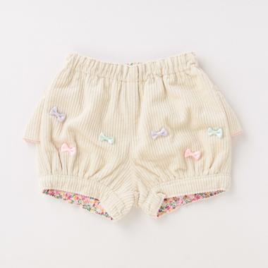 リボンつき裏フリースバルーンパンツ