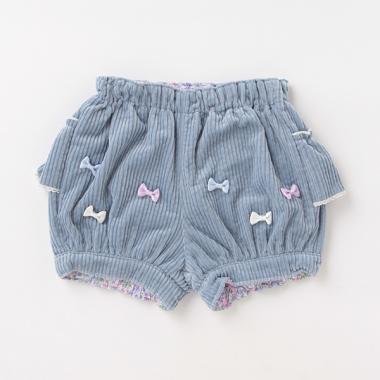 リボンつき裏フリースバルーンパンツ