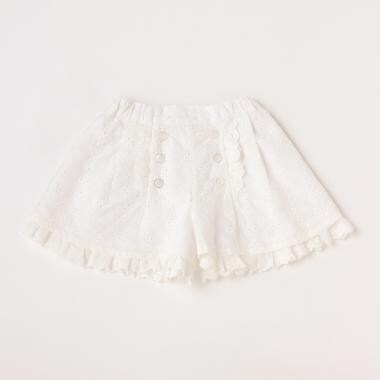 ボタンレースつきキュロットスカート