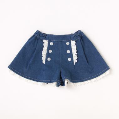 ボタンレースつきキュロットスカート