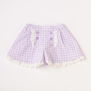 ボタンレースつきキュロットスカート