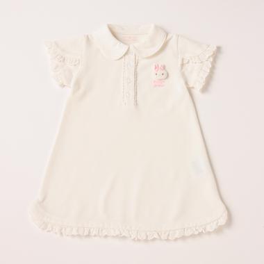 ウサギマスコットつきフリルワンピース