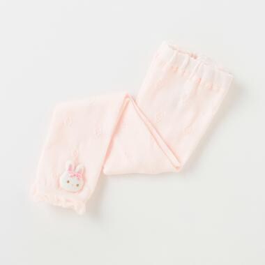 ウサギマスコットつきハートフロート柄レギンス【日本製】