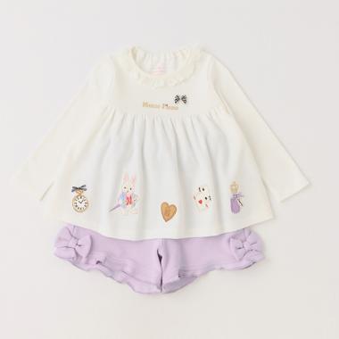 アリスモチーフ刺しゅうチュニック＆ショートパンツセット