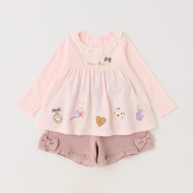 アリスモチーフ刺しゅうチュニック＆ショートパンツセット