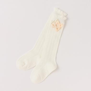 リボンつきハイソックス【日本製】